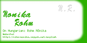monika rohm business card