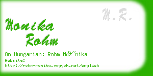 monika rohm business card